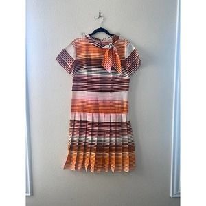 Vintage 60's Cay Artley Striped S/S  Shift Dress Size M/L